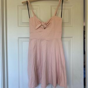 Forever 21 light pink skater dress with front tie
